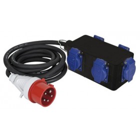 Showtec Powersplit 1 CEE 16A-5x Schuko 1.5m IP44